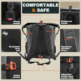 OSAH DRYPAK Waterproof Backpack Dry Bag 35L/55L/85L – Heavy Duty Roll-Top Hiking Backpack for Travel, Kayaking, Boating, Camping, Rafting and Fishing