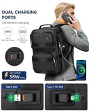 RoyalAnt Work Backpack for Men, 16 Inch Professional Tech Laptop Backpack with Dual USB Charging Ports, TSA Friendly Water-Resistant Carry On Backpack for Commute, College & Business Trips, Black