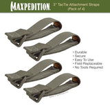 Maxpedition 3-Inch TacTile - Pack Of 4 (Foliage Green)