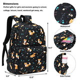 Kouxunt Fox School Backpack for Girls Womens, School Bags Collge Bookbags Laptop Backpacks for Kids Teens Adults
