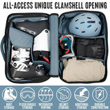 Wildhorn Brimhall 65L Smoke Blue color Ski Boot Bag & Snowboard Backpack -US Ski Team Official Supplier- Waterproof & Durable, 3 Carry Travel Options, Fits Boots, Helmets, Goggles & Outerwear