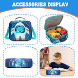 Meetbelify Kids Rolling Backpack with Wheels for Boys Elementary Students Kids Travel Luggage Carry on School Backpack for Boys Ages 6-8