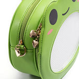 Elallin Cartoon Frog Cute Bag Ita bag Crossbody Purse Backpack for Women (Green)