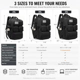 Wotony Tactical Backpack for Men, 25L/35L/45L EDC Backpack with Laptop Compartment, MOLLE System, Water-Resistant 900D Fabric, Multi-Pocket Travel Backpack for Hiking, Camping, Gym and Daily Use