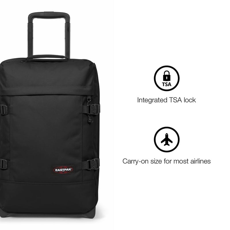 Eastpak Tranverz S – 42L Large Wheeled Luggage with Dual Compartments, TSA Lock, Compression Straps & Smooth-Wheeling System, Sunday Grey
