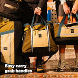Topo Designs Mountain Gear Bag, Enormous Tote Style Free Standing Bag, Recycled Nylon, Abrasion Resistant (Forest/Bone White)