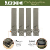 Maxpedition 3-Inch TacTile - Pack Of 4 (Foliage Green)