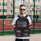 Busiuw Mesh Backpack Heavy Duty for Adults，39L Large College Bookbag
