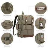 WITZMAN Canvas Travel Backpack for Men Large Laptop Backpack Fits 16 Inch