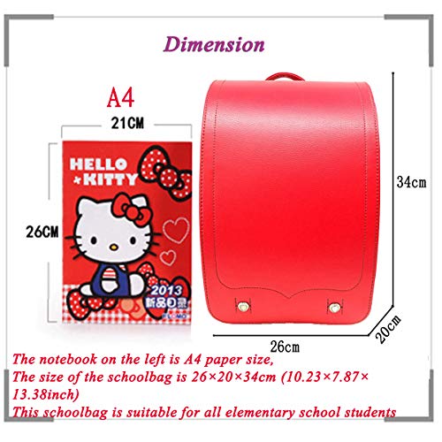 Ransel Randoseru light weight upscale backpack Japanese school bags for boys girls Senior PU leather