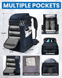 OutdoorMaster Ski Boot Bag, 65L Snowboard Boots Travel Backpack for Helmet, Ski Shoes, Goggles, Gloves, and Accessories, Waterproof Exterior & Bottom
