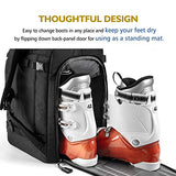 Unigear Ski Boot Bag Backpack for Helmet 50L/70L, Goggles, Gloves, Skis, Snowboard & Accessories (Black)