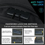 FEDESERN Smell Proof Backpack with Lock,Water Resistant Smell Proof Bags Travel Laptop Backpack,Large Capacity Carbon Enduring Smell Proof Stash Bag with Lock for Men Women (Black)