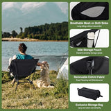 TlaroRiz Camping Chair Portable Lightweight Camping Chairs for Adults Foldable 600D Oxford Ultralight Backpacking Chair with Breathable Mesh and Pocket for Outdoor Travel Hiking, Black