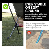 Naturehike YL08 Ultralight Camping Chair, 2.12 LBS Portable Backpacking Chair with Anti-Sinking Feet, Lightweight Compact Folding Hiking Camp Chair