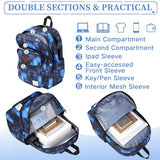 VASCHY Travel Backpack for Teen Boys, Bookbag Schoolbag Casual Daypack for High School/College/Women/Travel/Work Blue Galaxy