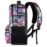 AI ACCESSORY INNOVATIONS K-Pop Demon Hunters Huntrix 16” Backpack for Girls, Featuring an AOP of Rumi, Zoey, Mira, Allover Print
