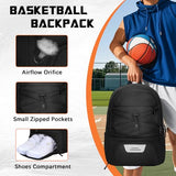 Goloni Soccer Backpack Bag with Separate Ball & Cleat Shoe Compartment, Waterproof Volleyball Basketball Backpack Sports Gym Backpack for Teen Girls Boys Men Women Kids