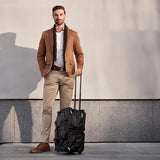 Dejuno 20-inch Carry-on Rolling Duffle Bag - Black