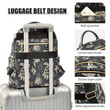 ALAZA Sea Turtle Coral Reef Black Women Backpack Purse Ladies Fashion Shoulder Bag Daypack Travel Bag 10L
