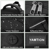 YAMTION School Backpack for Men and Women,College Bookbag Teens Laptop Backpack Schoolbag with USB Port for Students Work Business Office