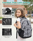Choco Mocha Daisy Backpack for Teen Girls, Travel School Backpack for Girls Middle School Large Bookbag 18 Inch, Black
