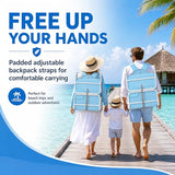 Backpack Beach Tanning Lounge Chair with Canopy Shade Face Hole Padded Adjustable Washable, 6 Position Layout Chair for Outside Sunbathing Poolside Lawn, UPF 50+ Wind-Resistant Sun Shade, Patented