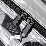 LERASO Transparent Backpack With Thickened Pvc Material, Perspective Design, Large Capacity Multi Pocket Backpack, Suitable For Concerts, Work, Travel, Festivals, Daily Commuting (Black)
