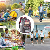 Bluboon Clear Backpack Heavy Duty Kids Boys Clear Bookbag See Through Backpacks with Pencil Case for College Work (Transparent Red)