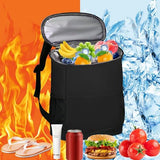 iyarkai Insulated Cooler Backpack, Backpack Cooler, 20 Can Backpack Cooler Leak Proof, Insulated Soft Cooler Bag, Lightweight, Cold-Weather Duffel Bag for Beach, Camping, Outdoor Activities, Black