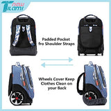 NEW TILAMI 19 Inch Rolling Backpack with Lunch Bag for Girls Boys Wheeled Laptop Backpack Durable Carry-on Bag School Travel, Street Basketball