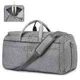 S-ZONE 50L Convertible Travel Garment Bag Carry on Garment Duffel Bag for Men Women 2 in 1 Hanging Suitcase Suit Business Travel Bag, Grey, Travel Garment Bag
