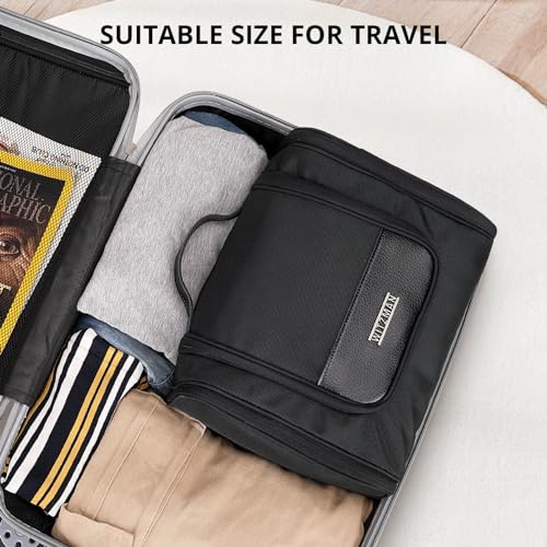 WITZMAN Carry On Travel Backpack for Men Duffle Bags Fit for 17 Inch Laptop Airline Approved Backpack and Toiletry Bag Hanging Multi-organization Bathroom Bag Water-resistant Bag