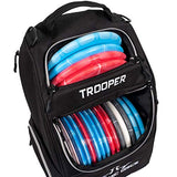 Dynamic Discs Trooper Disc Golf Backpack- Large Beginner Frisbee Disc Golf Bag - Holds 18+ Discs Capacity - Ideal Gifts and Accessories for Men - Lightweight & Durable Backpacks (Black)