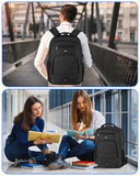 kadilong Large Laptop Backpack Men Book Bag with USB Charging Port Business Travel Anti Theft Durable,Water Resistant College Computer Bag Fits 17.3 Inch Notebook for Teenage Boys,Black