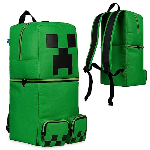Minecraft Backpacks for Kids Creeper Boy Bag with Zipped Pockets Adjustable Straps Kids Bag for Gaming Travel and School Backpack Boy | Backpacks4Less
