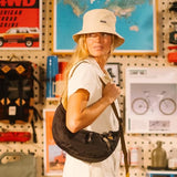Topo Designs Moonlight Crossbody Bag, Front Pocket, Large Main Compartment with Internal Zippered Pocket, Adjustable Shoulder Strap, 200D Nylon Ripstop (Midnight/Caribbean)