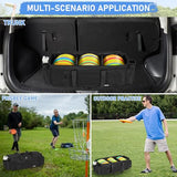 Disc Golf Storage Bag 25 X 10.2 X 10.2 Inch Large Capacity Can Hold 36+ Discs with 3 Dividers and Multi Side Pockets, Black