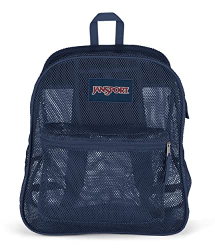 JanSport Mesh Pack - See Through Backpack Ideal for Class, Work, Travel, or Beach Outings, Navy