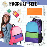 Cholemy 12 Pack 14" Kids Backpack Bulk for School with Pencil Pouch, Back to School Supplies for Classroom Donation (Stylish Color)