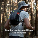N NEVO RHINO Hydration Backpack Lightweight, Small Hiking Backpack with Water Bladder 2L, Insulated Water Daypack for Cycling Running Trail Rave