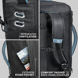 Wildhorn Brimhall 65L Smoke Blue color Ski Boot Bag & Snowboard Backpack -US Ski Team Official Supplier- Waterproof & Durable, 3 Carry Travel Options, Fits Boots, Helmets, Goggles & Outerwear