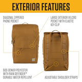 Carhartt 21L Top-Load Backpack, Durable Water Resistant Coated Canvas Base W/ 17" Laptop Sleeve, Bluestone