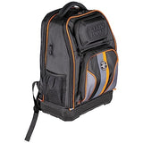 Klein Tools 62805BPTECH 28-Pocket Laptop Backpack Tool Bag, Tradesman Pro Extra-Large Tech Tool Backpack with Molded Bottom, Charging Port