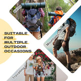 Hikeen X-Pac Backpack Strap Pouch for Smartphone, Weatherproof Durable Tactical Molle Phone Pouch with Carabiner, Molle Backpack Phone Holder Fit Outdoor/Hiking/Climbing 2pcs