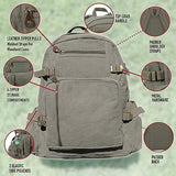 Rothco Jumbo Vintage Canvas Backpack - Rugged Practical Spacious Outdoor Rucksack – 28L Capacity, Earth Brown