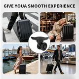2Pcs Luggage Suitcase Wheels,Only Compatible with DELSEY 24 Inch Checked-Medium ,luggage wheels replacement with Screws/screwdriver,360° Rotation Spinner Wheel,Mute Double Row Swivel Wheel(Black)