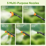 5.3Gal Battery Powered Backpack Sprayer, 120PSI Adjustable Pressure Electric Sprayer, Dual Batteries, Telescopic Wand & Corrosion - Resistant Wand, 5 Nozzles Sprayer for Planting Lawn Yard Garden