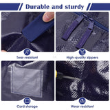 6 Pack Extra Large Heavy Duty Moving Bags with Reinforced Zipper & Wide Handles, Moisture - Resistant Storage Bins Packing Cubes for Clothes, College Dorm, Travel, and Home Organization, Dark Blue