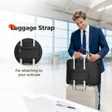 MATEIN Laptop Bag with Insulated Lunch Compartment, 16 Inch Mens Briefcase, Water Resistant Anti Theft Business Laptop Messenger Shoulder Bags, Computer Carrying Case for Office, Black